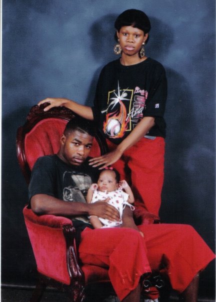 A Family Portrait with a red theme